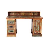 thumbnail of SIT Möbel Schreibtisch | 3 Schubladen, 1 Tür | Altholz lackiert bunt | B 132 x T 65 x H 90 cm | 09110-98 | Serie RIVERBOAT