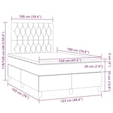 thumbnail of vidaXL Boxspringbett mit Matratze & LED Creme 120x190 cm Stoff