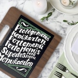 thumbnail of Securit® porte-menu en noyer - Planche à découper avec anneaux