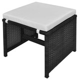 thumbnail of vidaXL 13-tlg. Garten-Essgruppe mit Auflagen Poly Rattan Schwarz