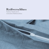thumbnail of Micro Melange-Bettwäsche deluxe, 80x80 + 135x200cm - Blau
