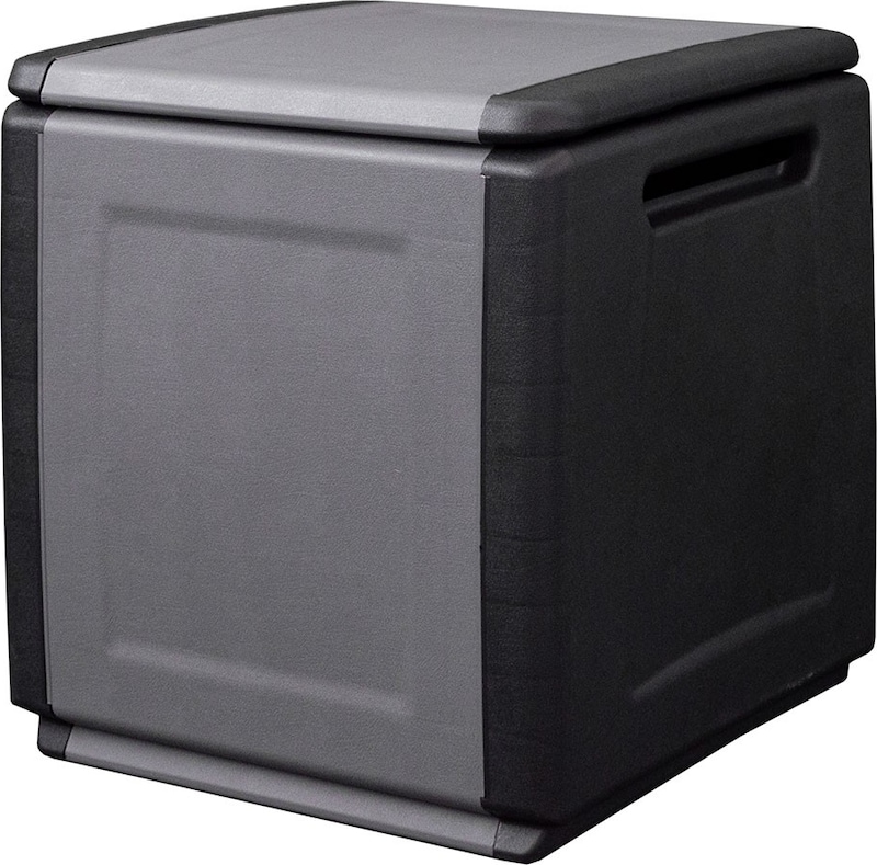 Aufbewahrungsbox 130L Grau/Schwarz 54 x 53 x H57cm Tragegriffe Polypropylen INTEC