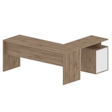 thumbnail of Web Furniture NEW SELINA Scrivania ad Angolo Melaminico 3 Cassetti 160x180cm   Wotan Oak