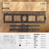 thumbnail of ONKRON Soporte TV Pared Inclinable y Giratorio para 55-100 pulgadas, hasta 75 kg, VESA 75x75 a 800x600, UT4-B Negro