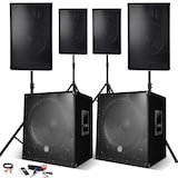 thumbnail of Système Sonorisation Complet 4400W, 4 Enceintes, 2 Subwoofers USB/BLUETOOTH CABLE PC + Pieds, Prestations SONO DJ PA