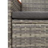 thumbnail of vidaXL 9-tlg. Garten-Essgruppe mit Kissen Grau Poly Rattan