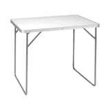 thumbnail of Table pliante en aluminium, 80 x 60 x 69 cm, blanche
