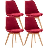 thumbnail of Set De 4 Sillas De Comedor Linares Rojo/Terciopelo