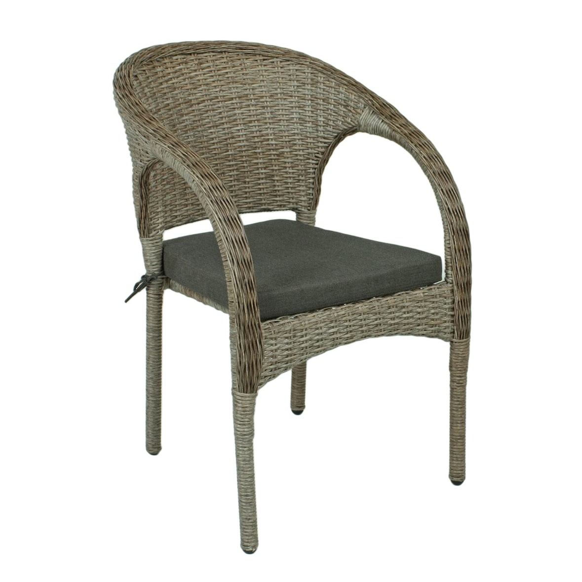 2er Set Gartenstuhl Stapelstuhl stapelbar inkl. Sitzkissen