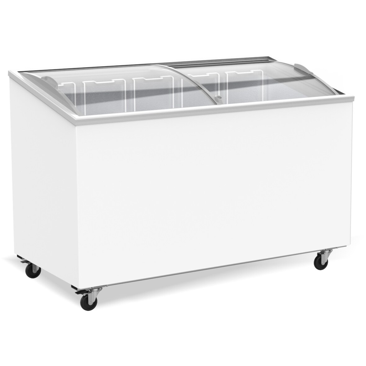 Gastro mobile Tiefkühltruhe Kühltruhe Tiefkühlung 397 L -18/-24°C  ISO 60mm Glasdeckel