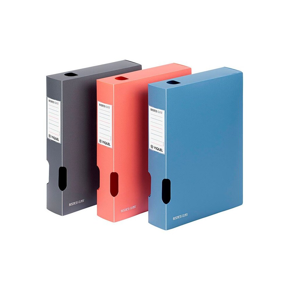 Boîte de classement Business Class carton rigide mat multicolore 6 cm Viquel