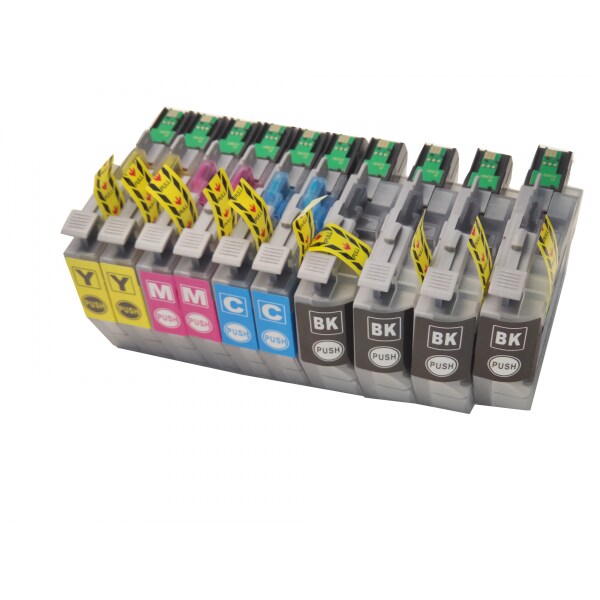 10x Tintenpatronen kompatibel f. MFC-J1010DW  ersetzt Brother LC-421XL und LC-421 Tintenpatronen