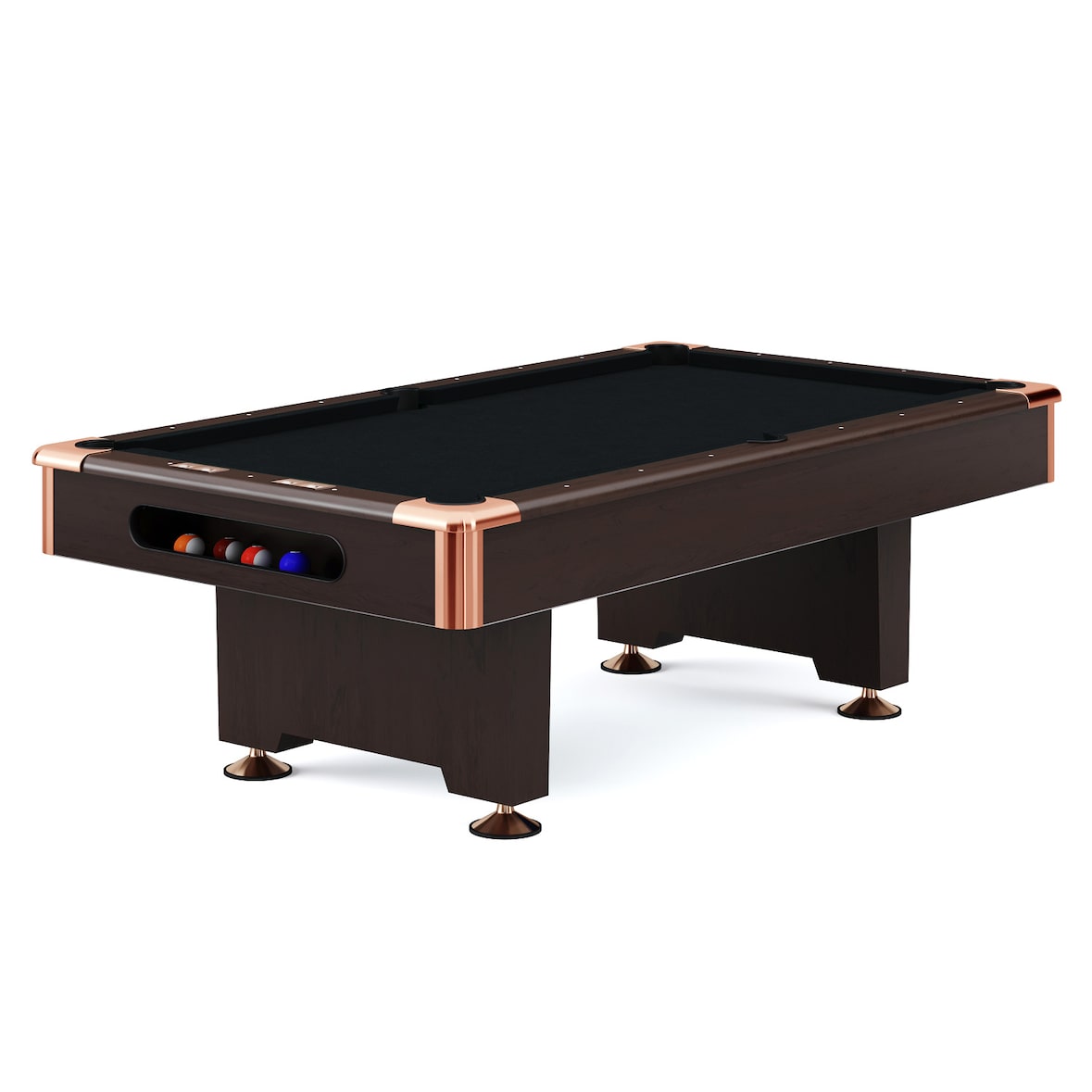 Automaten Hoffmann Billardtisch "Club Pro III" Dekor Nussbaum, Simonis 860, Black, 9 ft (Spielfeld 254x127 cm)