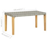 thumbnail of vidaXL Tuinbank 120 cm poly rattan en massief acaciahout grijs