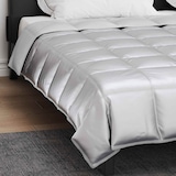 thumbnail of vidaXL Sommerdecke Silber 240 x 200 cm Satin und Mikrofaser