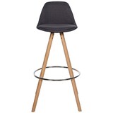 thumbnail of Décoshop26 - Tabouret de bar chaise haute x1 repose-pieds style scandinave en tissu gris foncé structure en bois clair rond 10_0004633