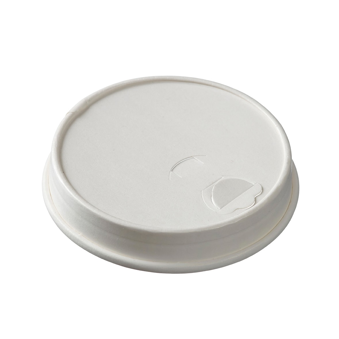 SOLIA Couvercle carton blanc avec buvant pour gobelets Ø 80 mm / 280 ml - GU18361 - par 1000 pièces