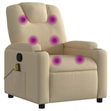 thumbnail of vidaXL Massagesessel Creme Stoff
