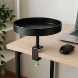 thumbnail of WellHome - Rundes Tablett aus schwarz lackiertem Metall Ø 36cm
