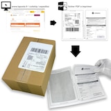 thumbnail of Lot de 250 Planches A4 avec étiquette COLISSIMO intégrée 164 x 120 mm