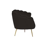 thumbnail of SalesFever Muschel-Sofa | 3-Sitzer | Bezug Samt-Stoff schwarz | Gestell Metall goldfarben | B 180 x T 76 x H 78 cm