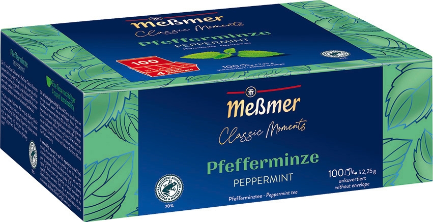 Meßmer Classic Moments Kräutertee Pfefferminze 100 Teebeutel (225 g)
