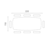 thumbnail of Thanos - Tavolo Fisso (220 x 110 cm) in Ceramica Marrone