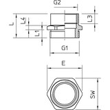 thumbnail of 20 Stk. OBO Bettermann Adapter M - PG 165 ADA M16-PG9 2088312