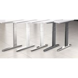 thumbnail of PROREGAL Sitz-Steh-Schreibtisch Pekka | Buche | Weißes Gestell poliert | BxT 180x80cm | Höhe 65-130cm | elektrisch höhenverstellbar | C-Fuß Gestell