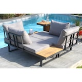 thumbnail of Salon de jardin 4 places en bois d'acacia et aluminium anthracite - TOKYO