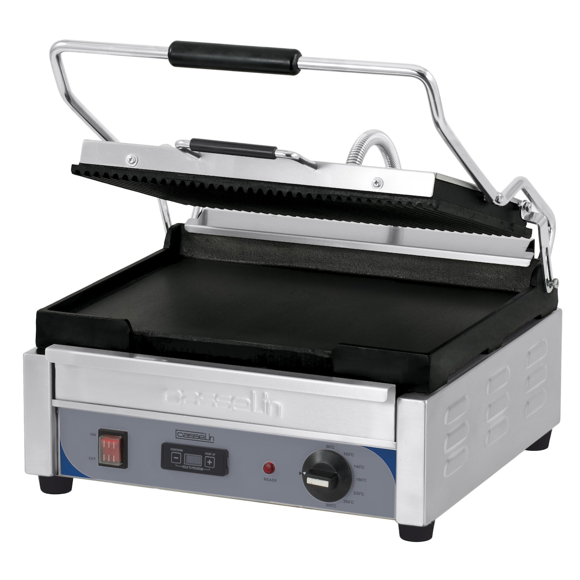Grill Panini Grand Premium Rainurée - Lisse avec minuteur CGPRLGPT Casselin