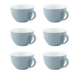 thumbnail of APS set van 6 cappuccino kopjes in blauw Ø 10.5 cm, H: 6.5 cm, 300 ml