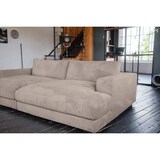 thumbnail of KAWOLA Big Sofa MADELINE Cord taupe mit Hocker und 4 Zierkissen