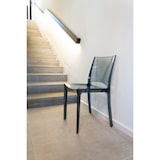 thumbnail of Set di 4 sedie B-side moderne in policarbonato fume', impilabili. Marchio Grandsoleil.  48x50x81,5