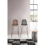 thumbnail of SIT Möbel Barhocker | Sitzschale Rattan schwarz | Gestell Metall antikschwarz | B 49 x T 60 x H 110 cm | 05328-11 | Serie RATTAN