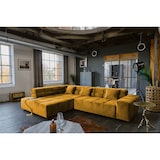 thumbnail of KAWOLA Sofa NEVADA Ecksofa Velvet curry Recamiere links