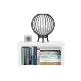 thumbnail of Nachtkästchen niedriger Nachttisch ohne Schublade Kiefer massiv Weiß 90.20-K15W