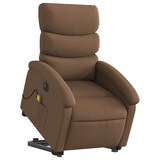 thumbnail of vidaXL Elektrischer Massagesessel mit Aufstehhilfe Braun Stoff