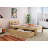 thumbnail of Massivholzbett Kiefer natur 100x200 Einzelbett Futonbett Bettrahmen Rollrost 60.38-10