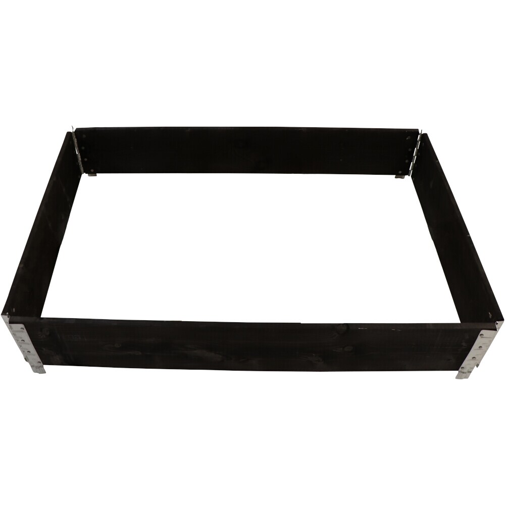 Hochbeet stapelbar, 120 x 80 x 19,5 cm, schwarz