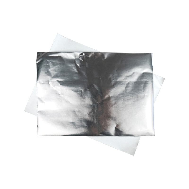 PACKNWOOD - 500u - Papel blanco/aluminio 250x350mm - 210PAPALU