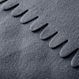 thumbnail of wometo WAVE Fleecedecke 120x160 cm – OEKO-TEX ca. 300g weiche Fleece Decke mit Wellenrand Anti-Pilling grau