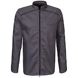 thumbnail of 221 - Kochjacke langarm, 2-wege RV, Fb. graphit, Paspel schwarz : schwarz 65% Polyester 35%Baumwolle 220 g/m² S