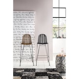 thumbnail of SIT Möbel Barhocker | Sitzschale Rattan schwarz | Gestell Metall antikschwarz | B 49 x T 60 x H 110 cm | 05328-11 | Serie RATTAN