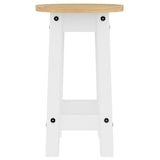 thumbnail of Tabourets De Bar Lot De 2 Blanc Bois Massif De Pin