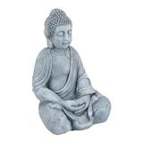 thumbnail of Relaxdays XL Buddha Figur sitzend, 50 cm hoch, Feng Shui, Outdoor, Garten Dekofigur, große Zen Buddha Statue, hellgrau