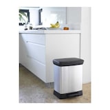thumbnail of Poubelle Rectangle - Deco Bin - Curver - 50l - Design élégant - 39 X 29 X 51 Cm - Gris Métallisé