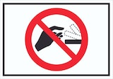 thumbnail of Bitte nicht von Hand öffnen Schild Symbol A1 Rückseite selbstklebend