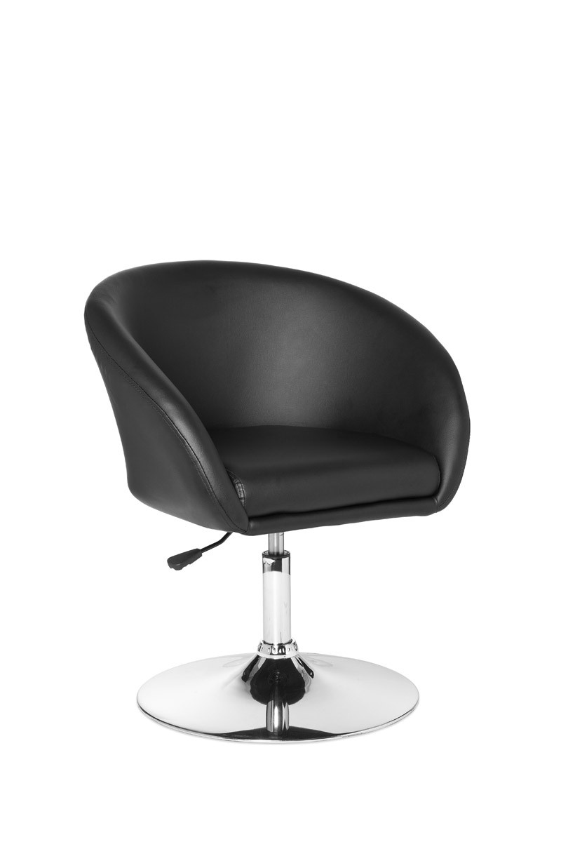 KADIMA DESIGN Design Relaxsessel SPM2.157 Loungesessel Kunstleder Cocktailsessel schwarz, Sessel Drehbar, Esszimmerstuhl 120 kg, Clubsessel Leder-