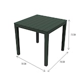 thumbnail of Dmora Tavolo da esterno Vicenza, Tavolo quadrato da giardino, Tavolino fisso indoor e outdoor, 100% Made in Italy, 78x78h72 cm, Antracite